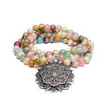 Cargar imagen en el visor de la galería, MALA LOTUS MANDALA &amp; PIERRES Unicité &amp; Equilibre
